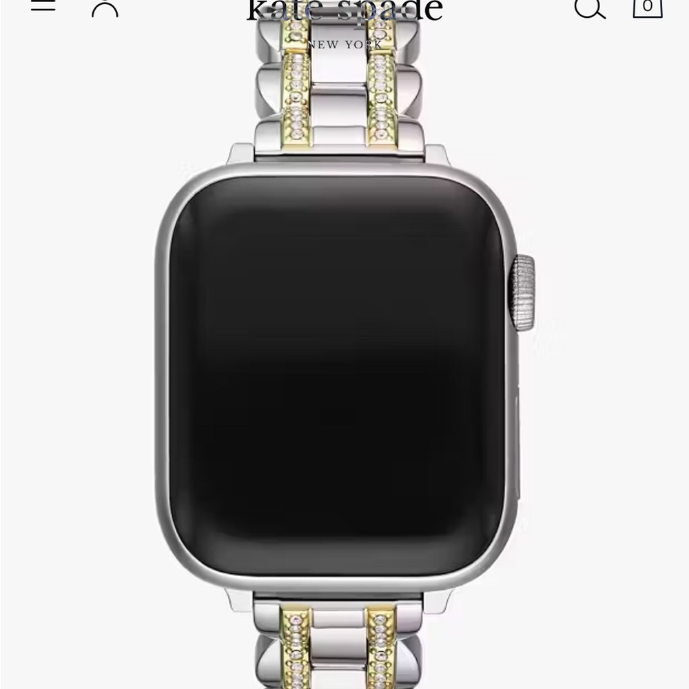 Kate Spade Two-tone Pavé Stainless Steel Bracelet 38/40mm Band For Apple Watch®
